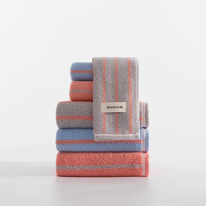 7421 Colorful striped children's towel specifications: 25*50 grams, weight: 50g/