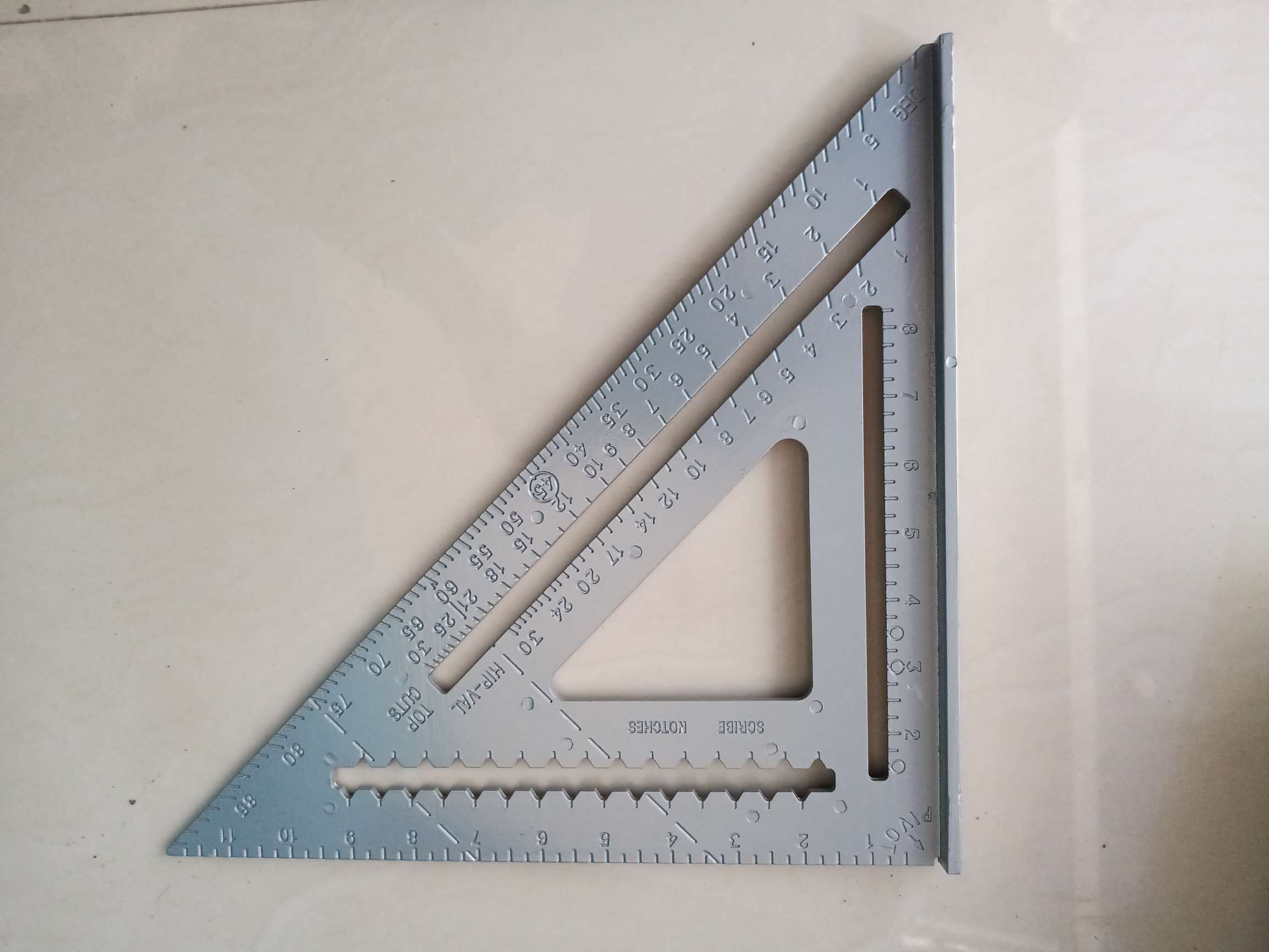 Aluminum triangle ruler, triangle board, woodworking tools, carpenter's triangle ruler thumbnail