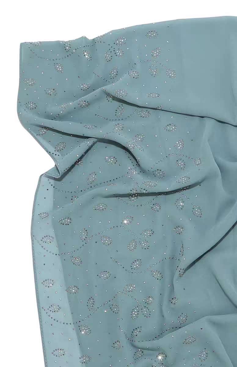 Pearl Chiffon Hot Diamond 6 details Picture