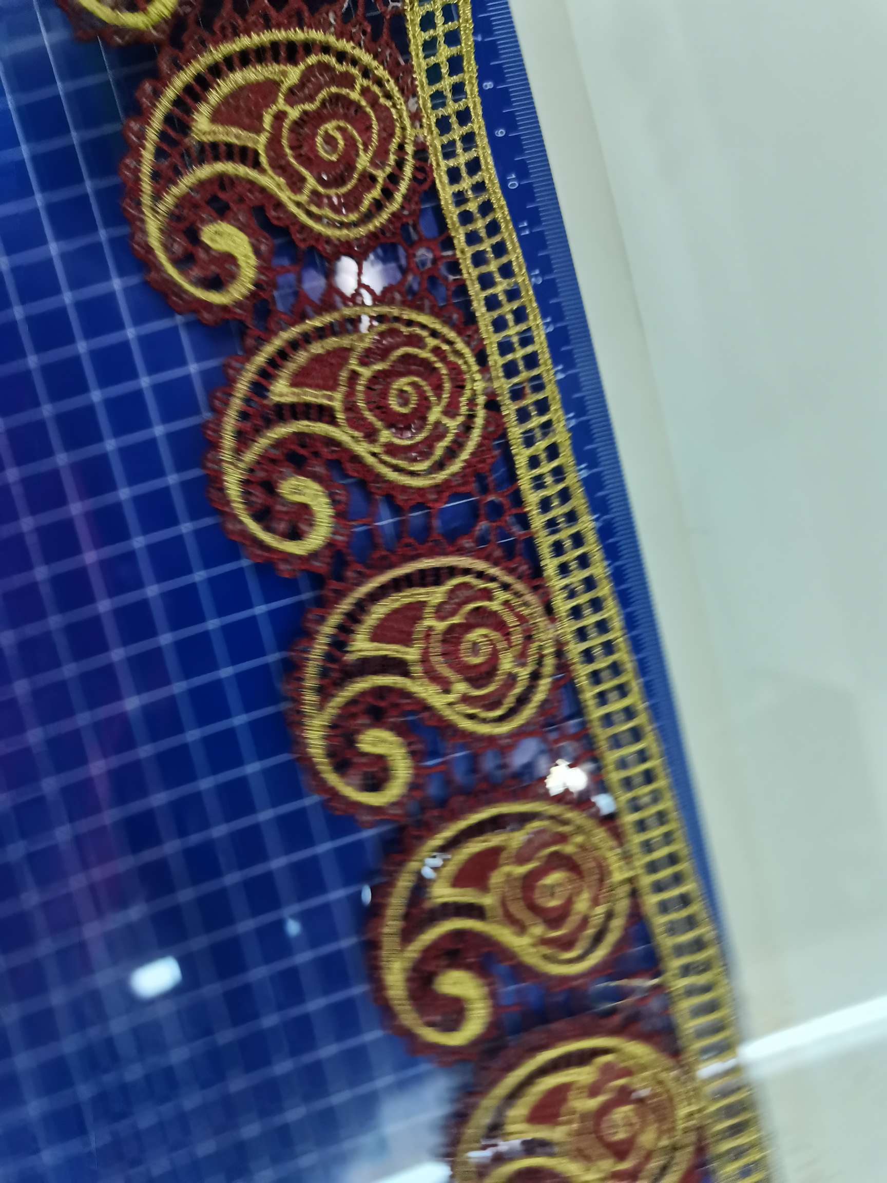 Wholesale and retail of gold thread lace details Picture