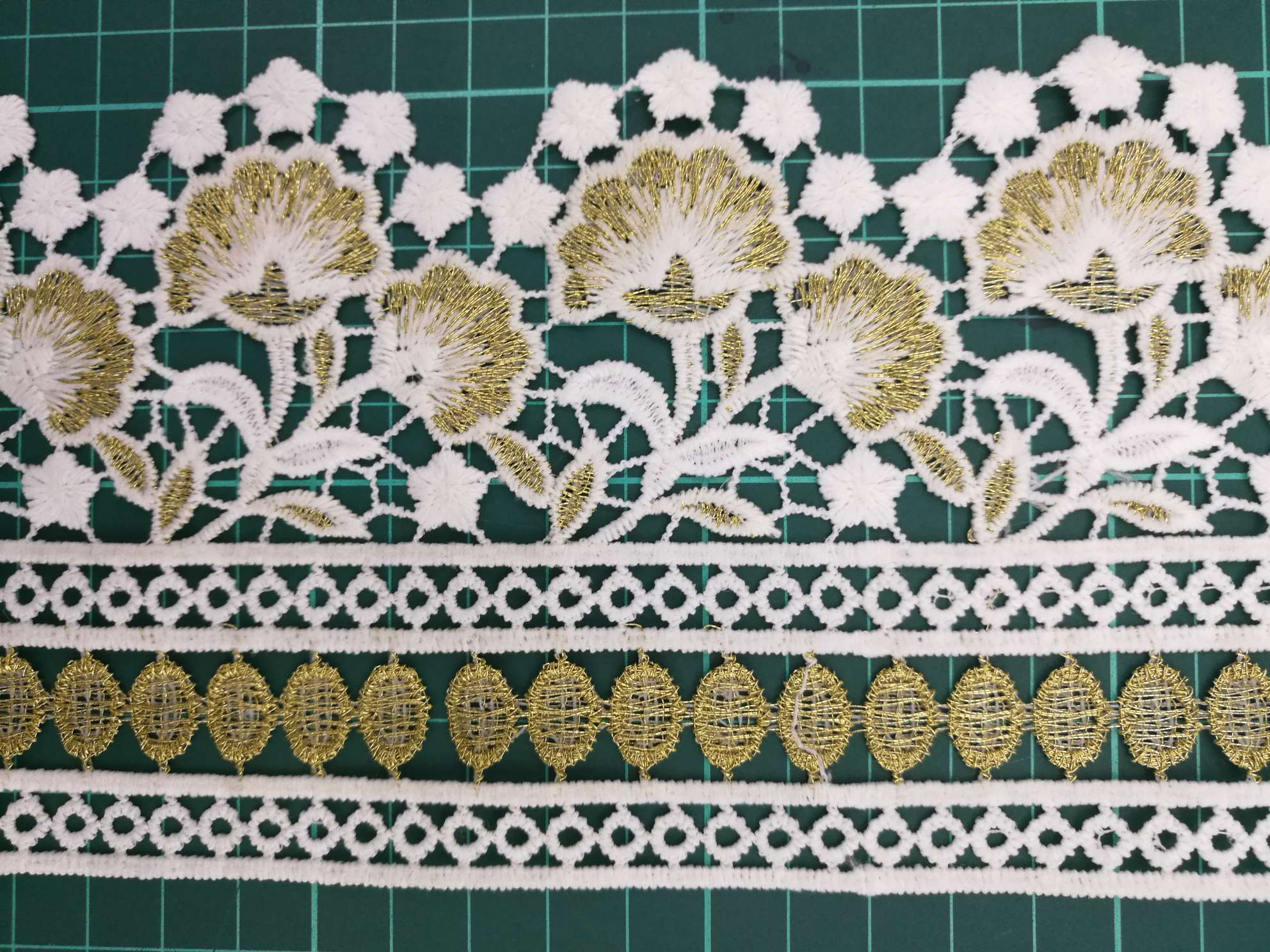Water-soluble white and gold barcode details Picture