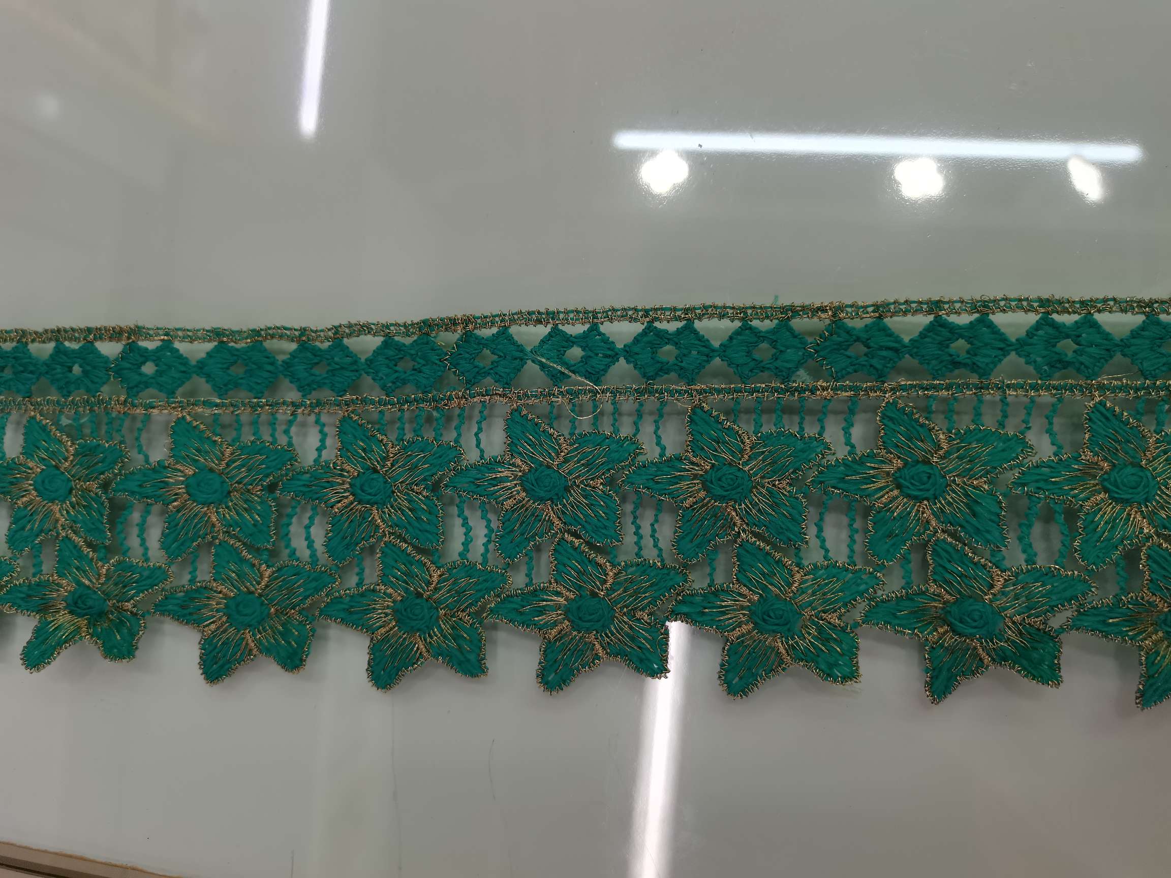 新款色线加金线花边 围巾花边各类辅料花边细节图