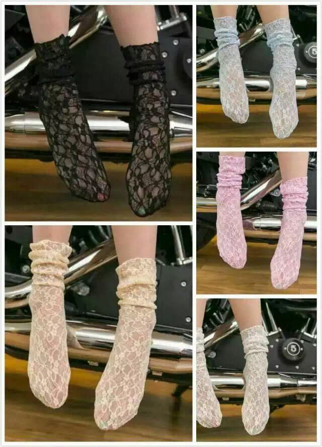 Popular online bestsellers: Lace stockings, short socks, crystal glass stockings, five-fingered socks, boat socks, fashionable and trendy socks, mid-calf socks, pantyhose details Picture