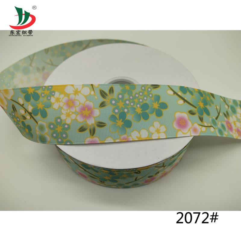 3.8cm绿色小花DIY手工制作织带