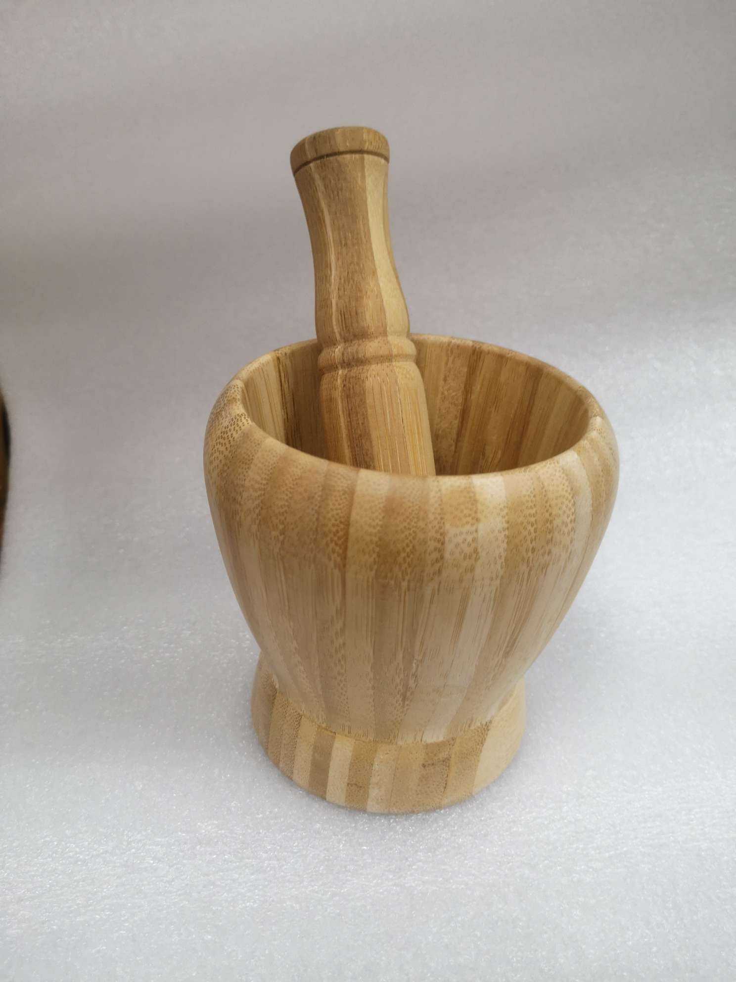 Bamboo Garlic tamper, grinding artifact thumbnail