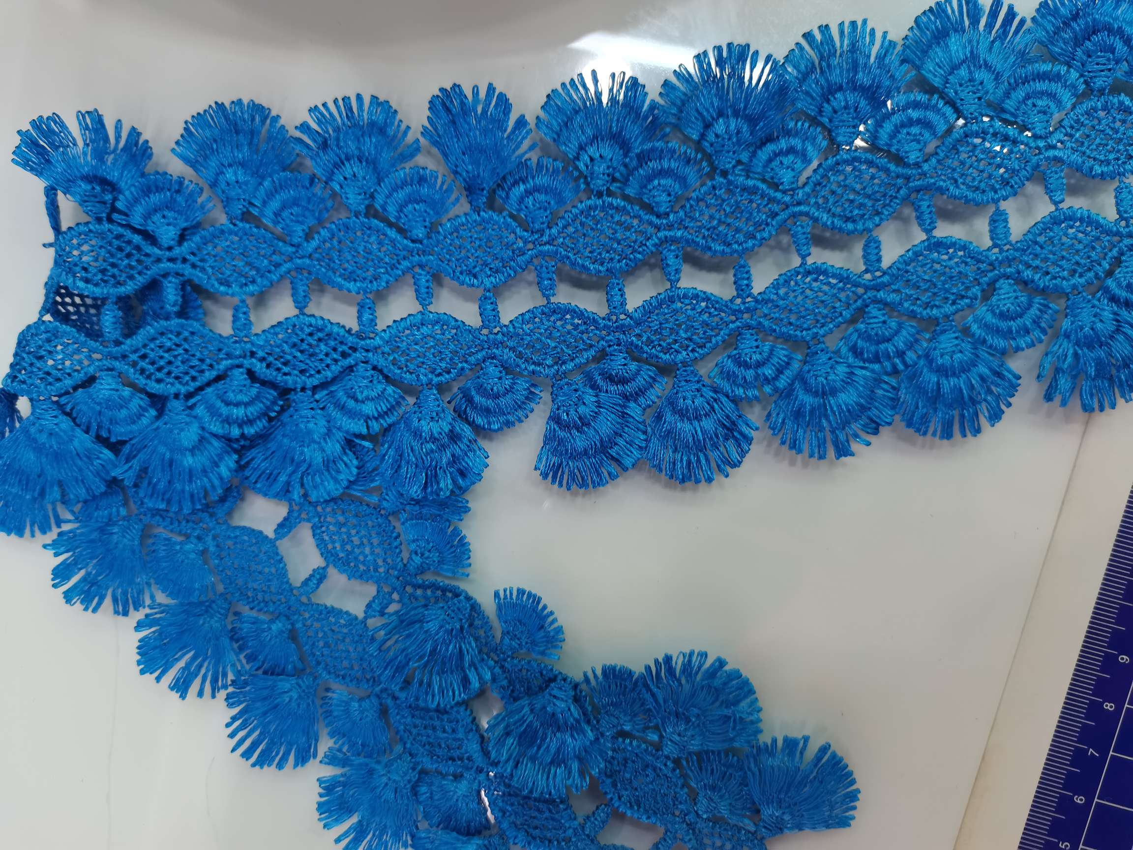 Wholesale of 2020 lace embroidery polyester new style barcode lace Application Scenario