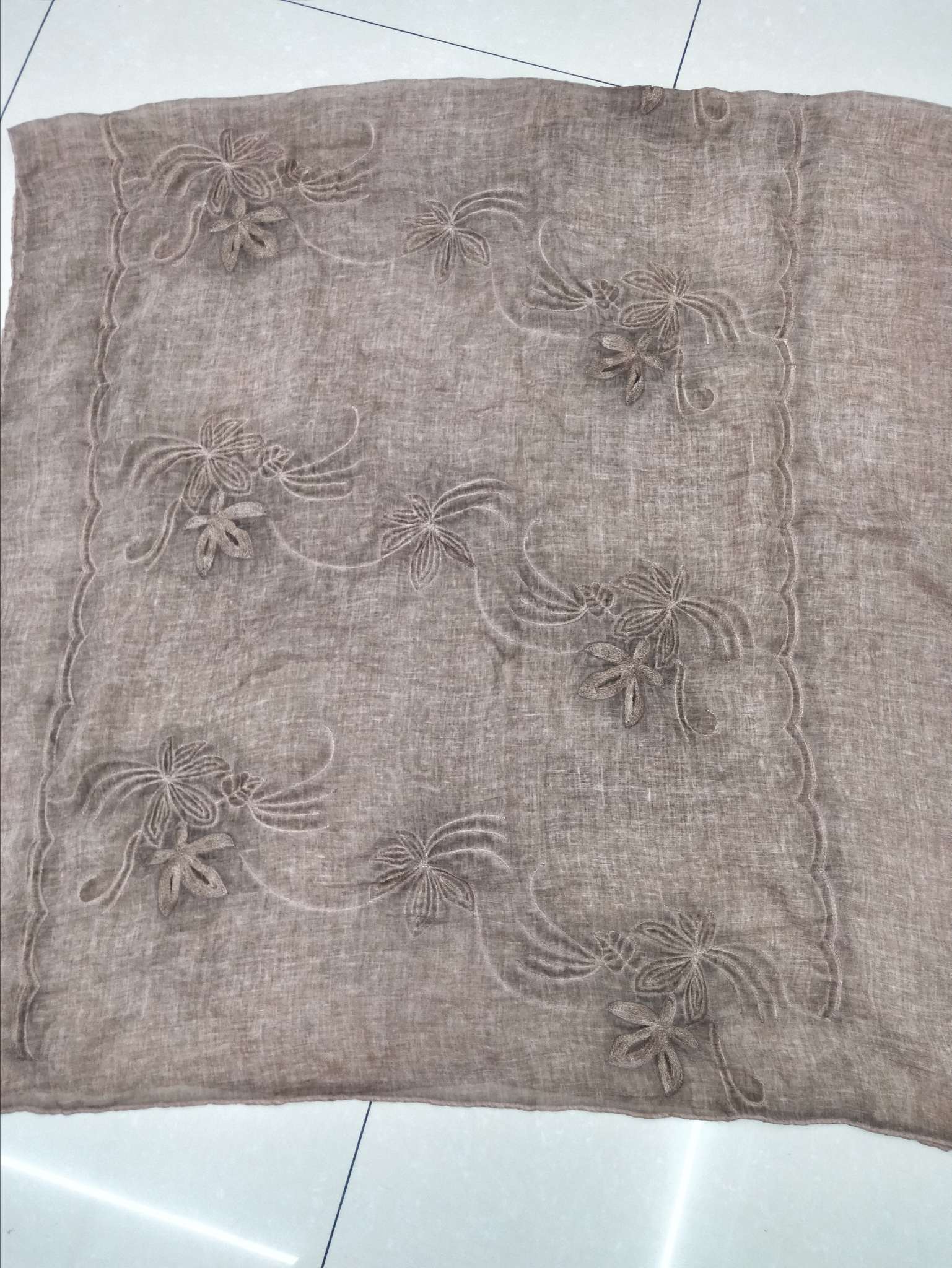 Stained Embroidered Scarf 9 undefined