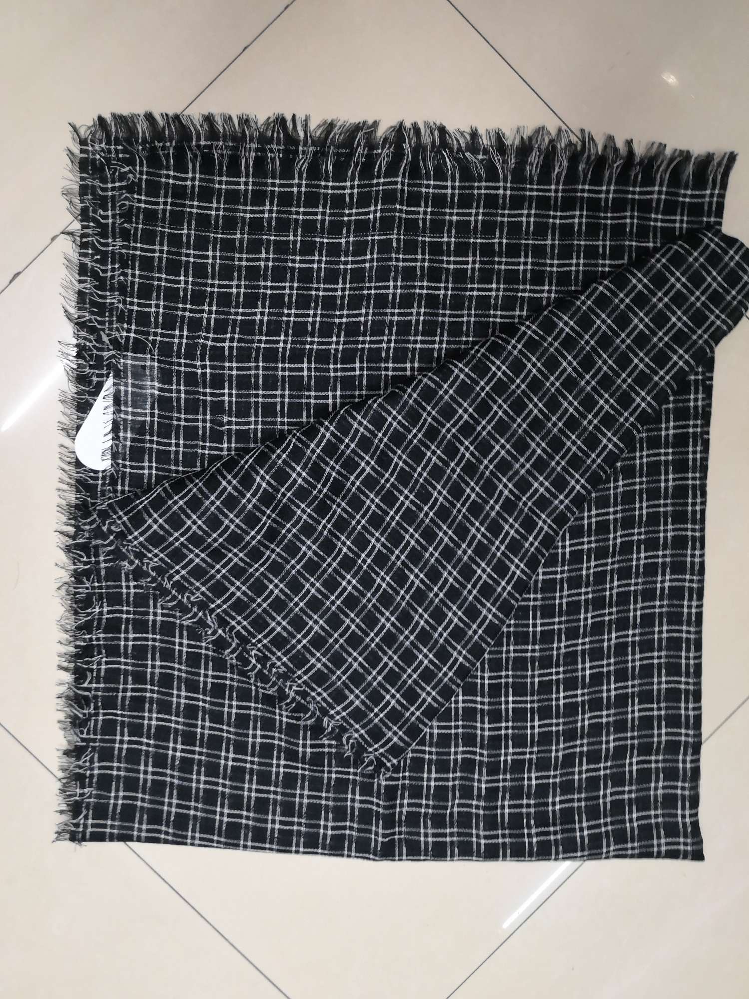 Plaid Casual Shawl With Four Sides undefined