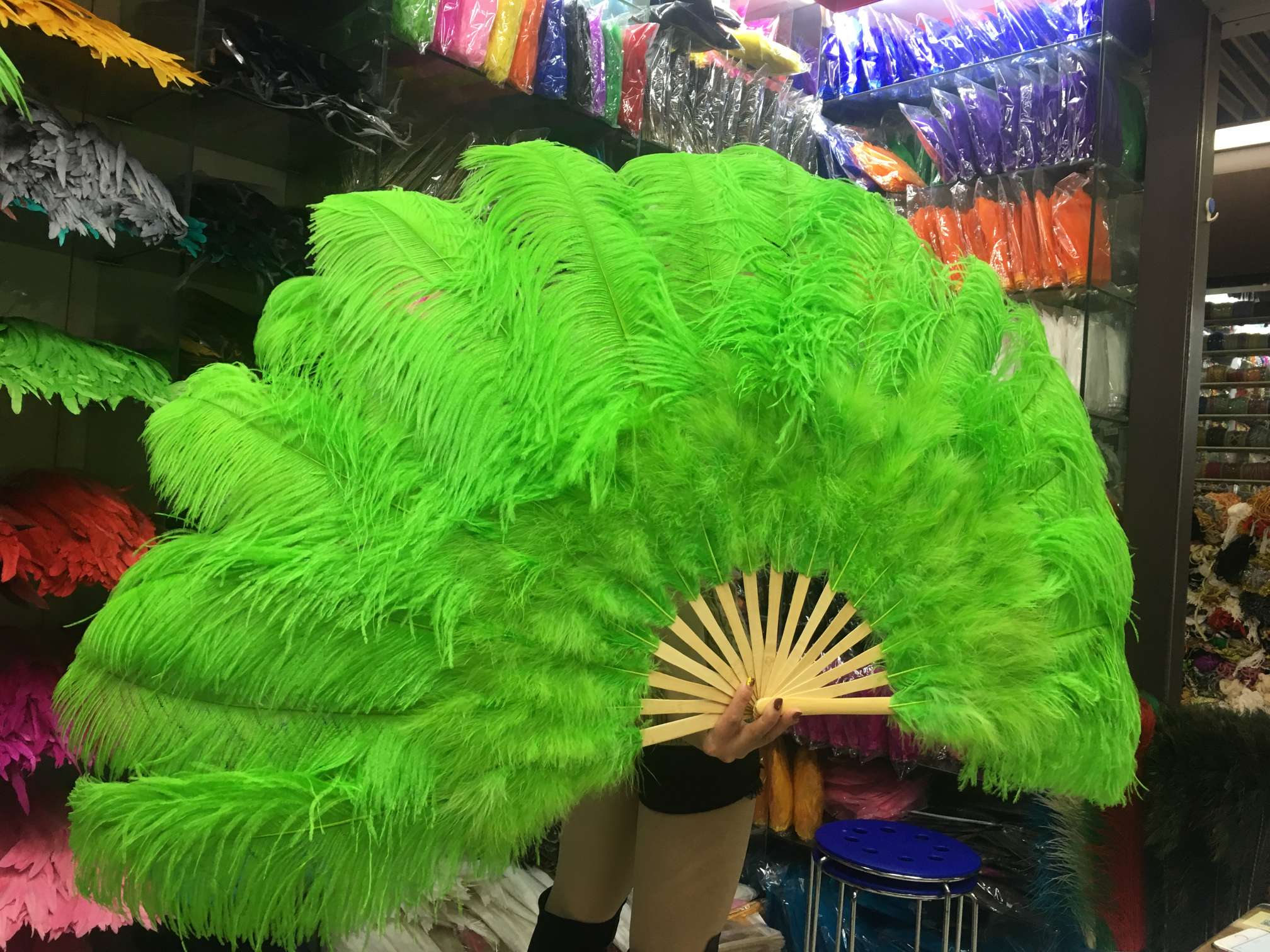 羽毛扇子，鸵鸟毛扇子