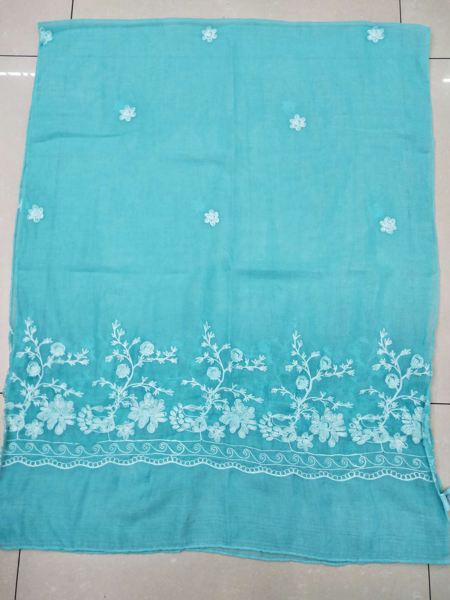 Stained Embroidered Scarf 13 undefined