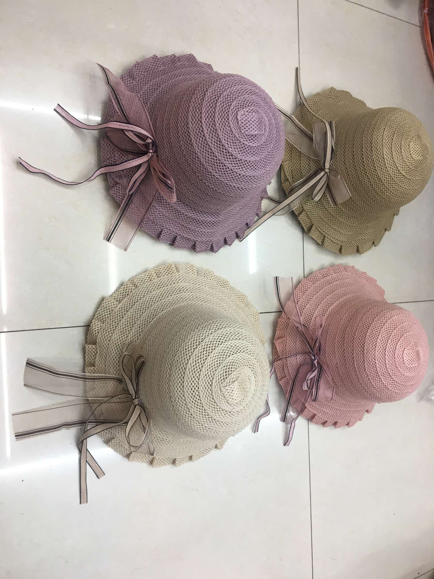 Cotton and hemp ribbon fisherman hat thumbnail