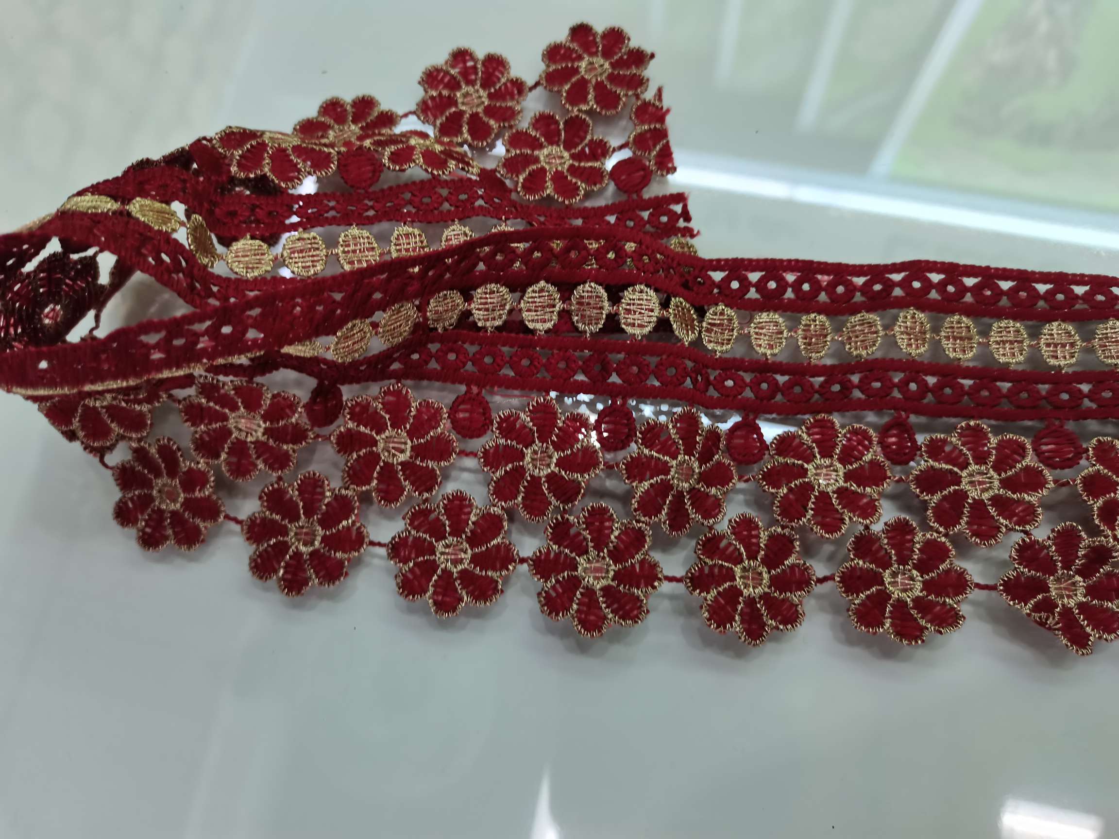 2020 new color line lace trim, gold line plus color line Specification image