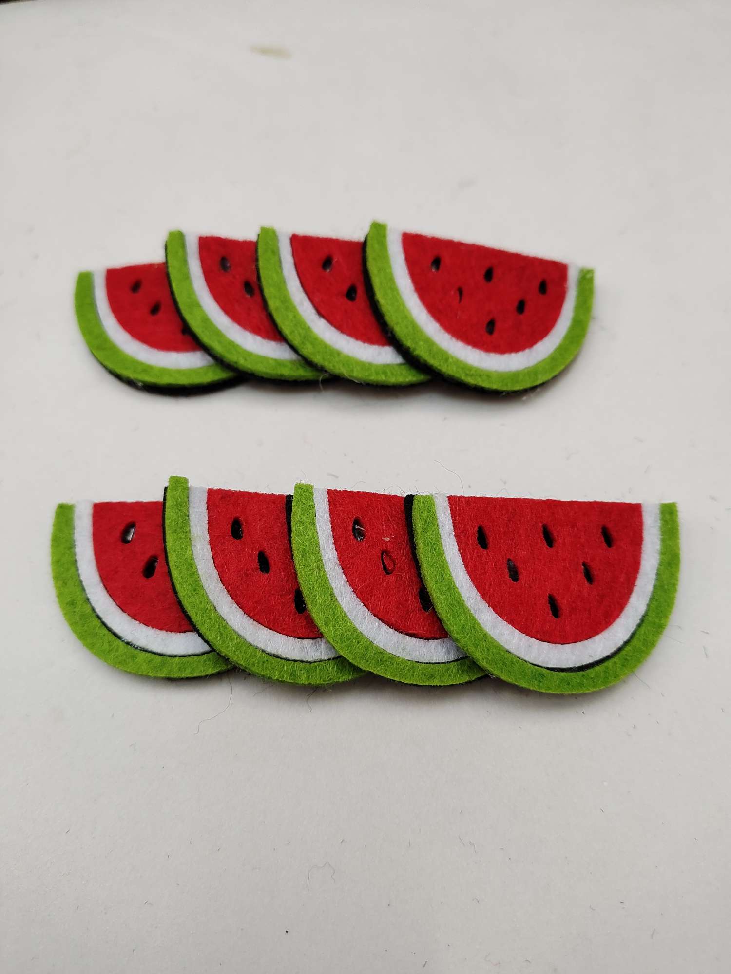 Non-woven fabric watermelon felt cloth watermelon non-woven fabric semi-round headgear accessories, clothing shoes socks sleeve decoration manufacturers direct to sample custom processing. thumbnail