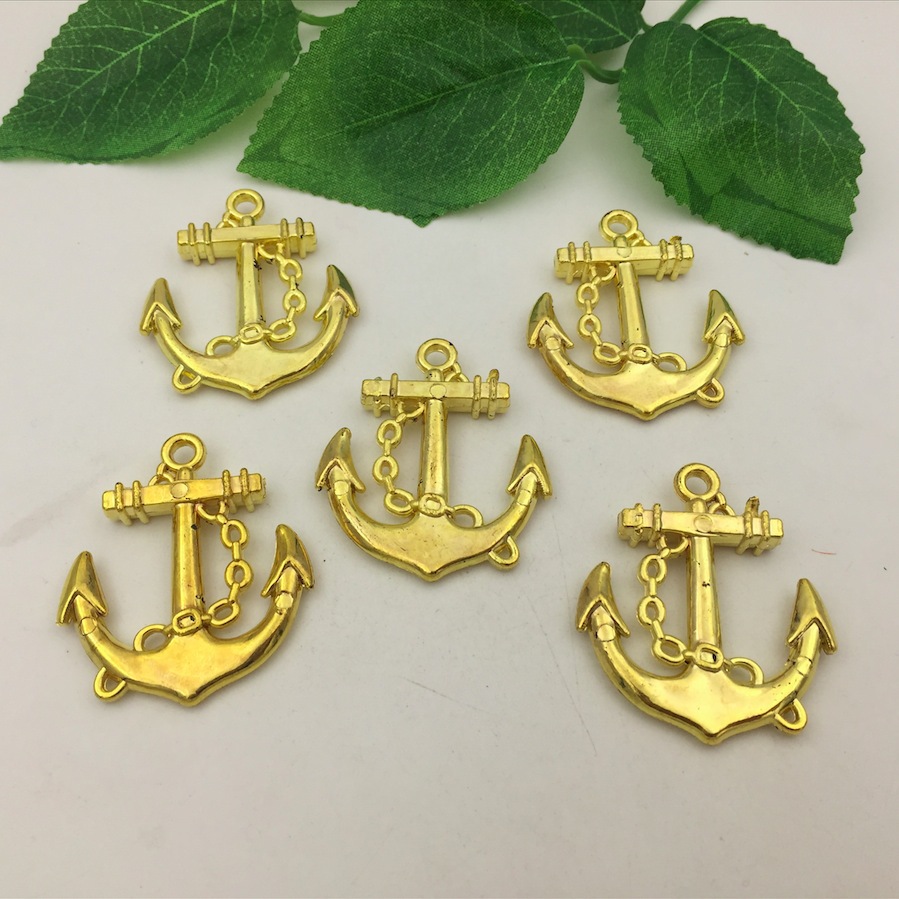 diy jewelry accessories manufacturer direct sales of necklace accessories 41MMX36MM anchor CCB jewelry accessories Item Picture