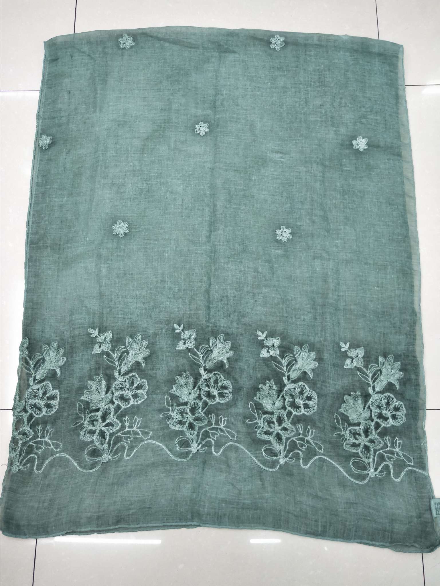 Stained Embroidered Scarf 13 undefined