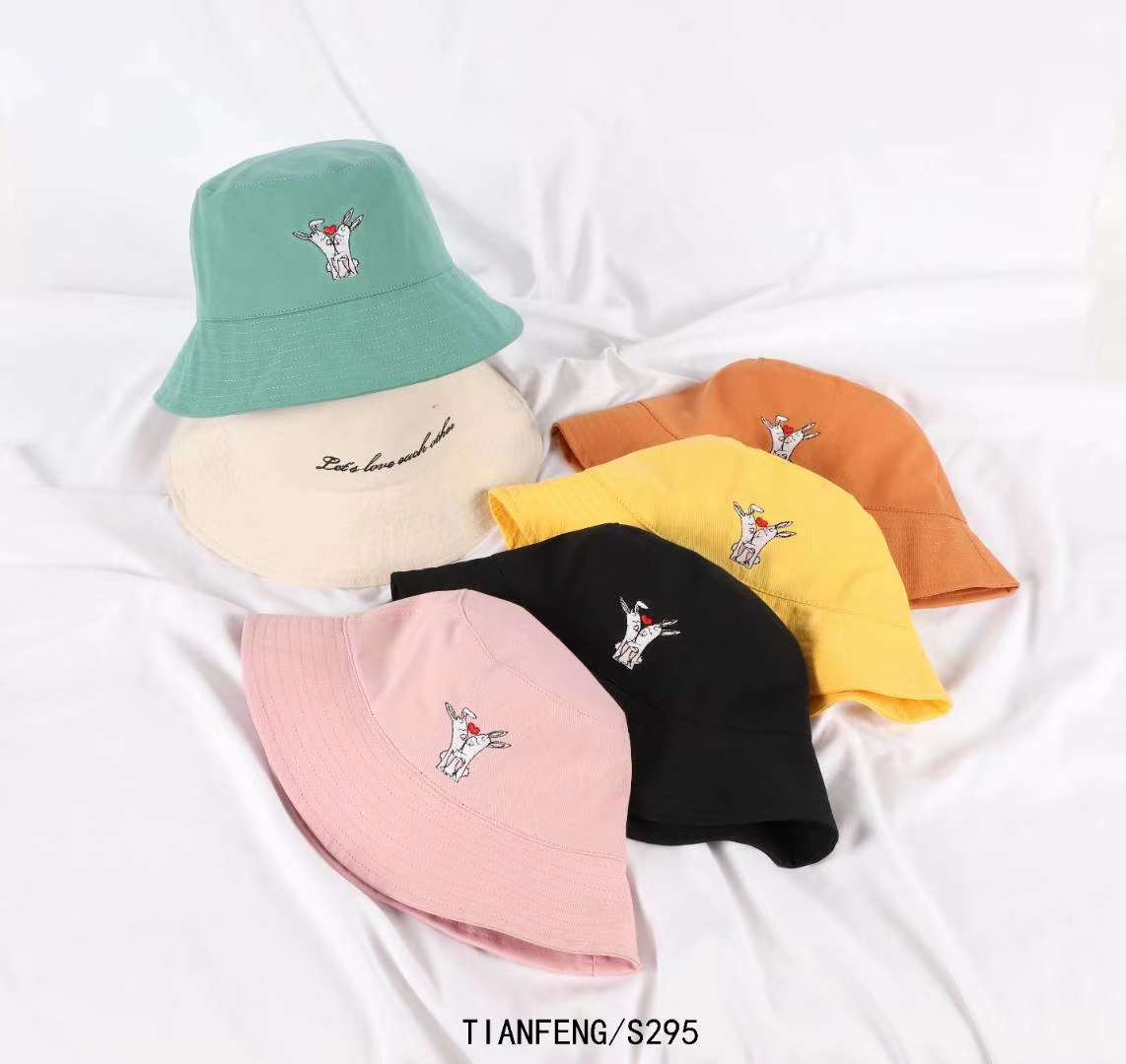 Fisherman hat summer Korean version of the cute cartoon rabbit sunshade sunscreen web celebrity face cap children trend thumbnail