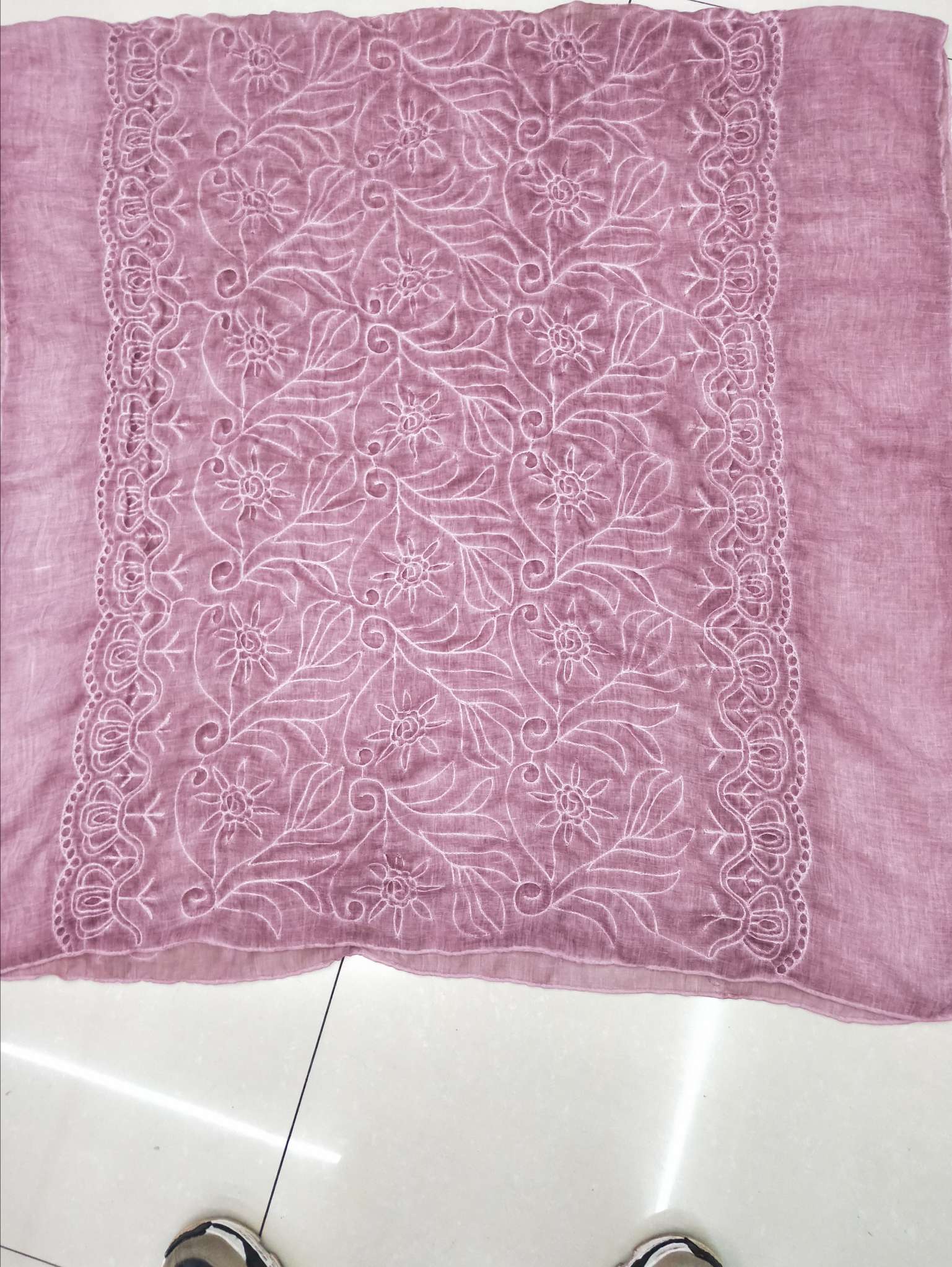 Stained Embroidered Scarf 9 undefined