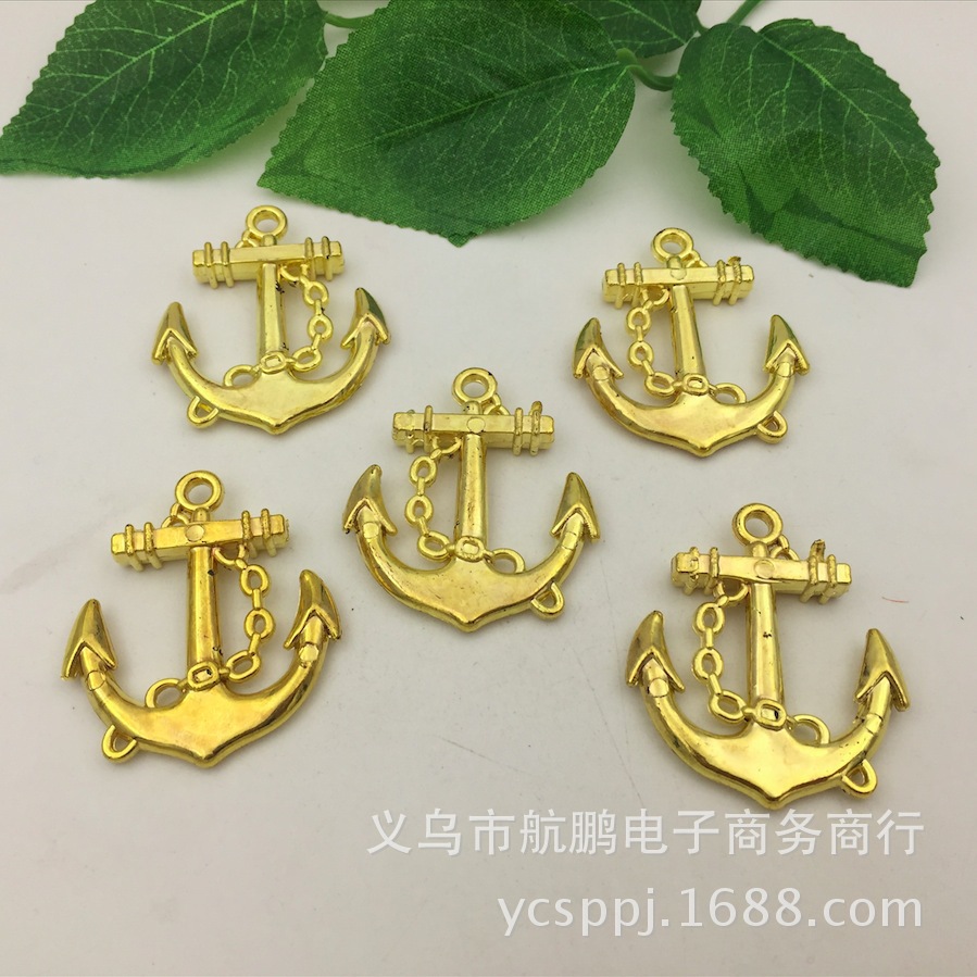 diy jewelry accessories manufacturer direct sales of necklace accessories 41MMX36MM anchor CCB jewelry accessories Application Scenario