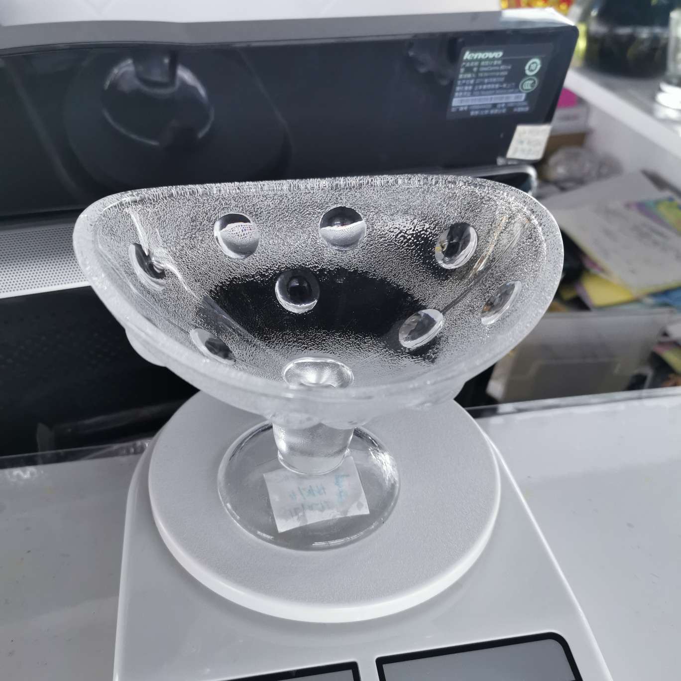 Thickened lead-free glass strawberry ice cream cup, cold drink cup, milkshake cup, salad cup, tall glass details Picture