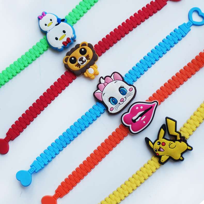 Cartoon PVC soft rubber children's wristband Item Picture
