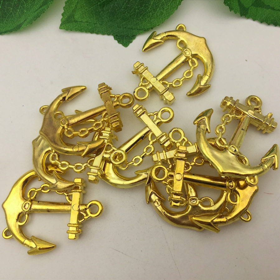 diy jewelry accessories manufacturer direct sales of necklace accessories 41MMX36MM anchor CCB jewelry accessories Specification image
