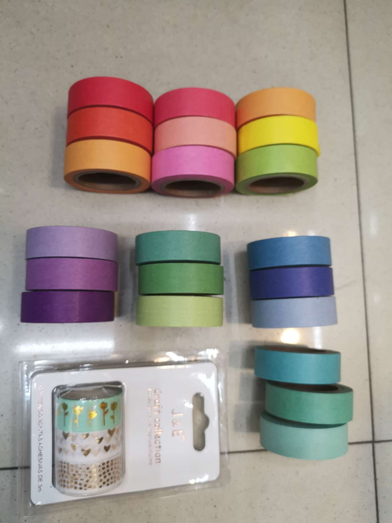 وشريط لاصق قوس قزح وشريط ماكارون Item Picture