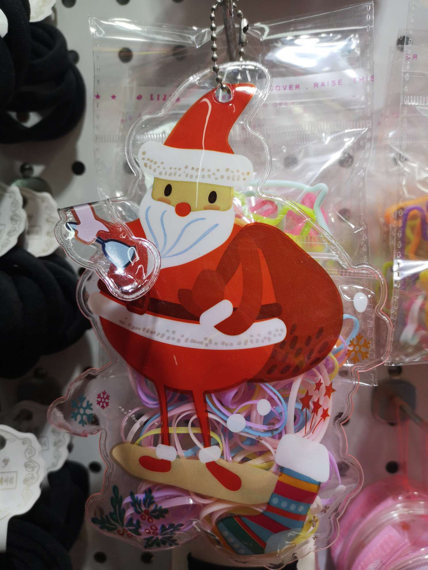 圣诞节礼物系列新款儿童一次性皮筋圣诞老人