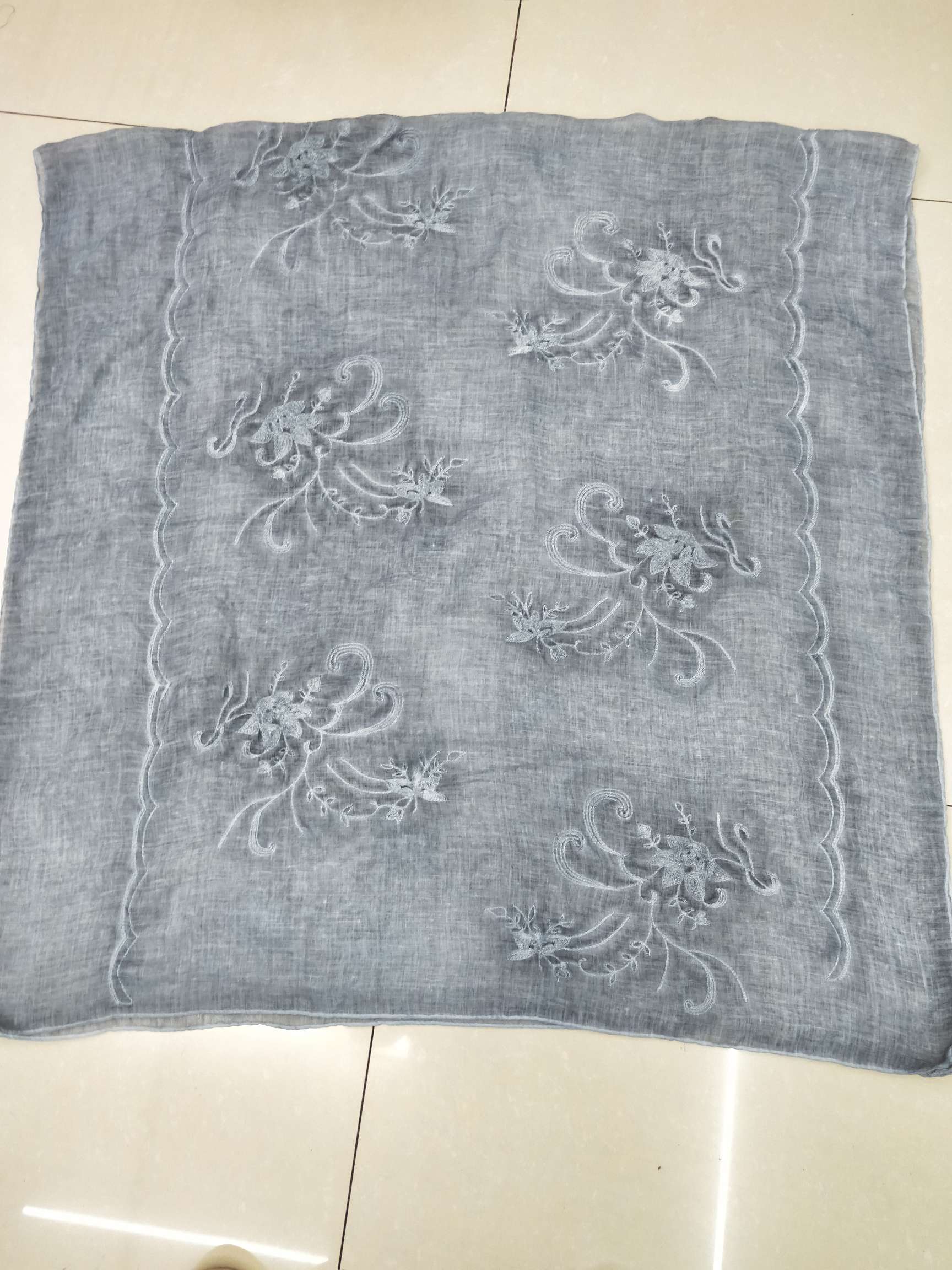 Stained Embroidered Scarf 9 undefined
