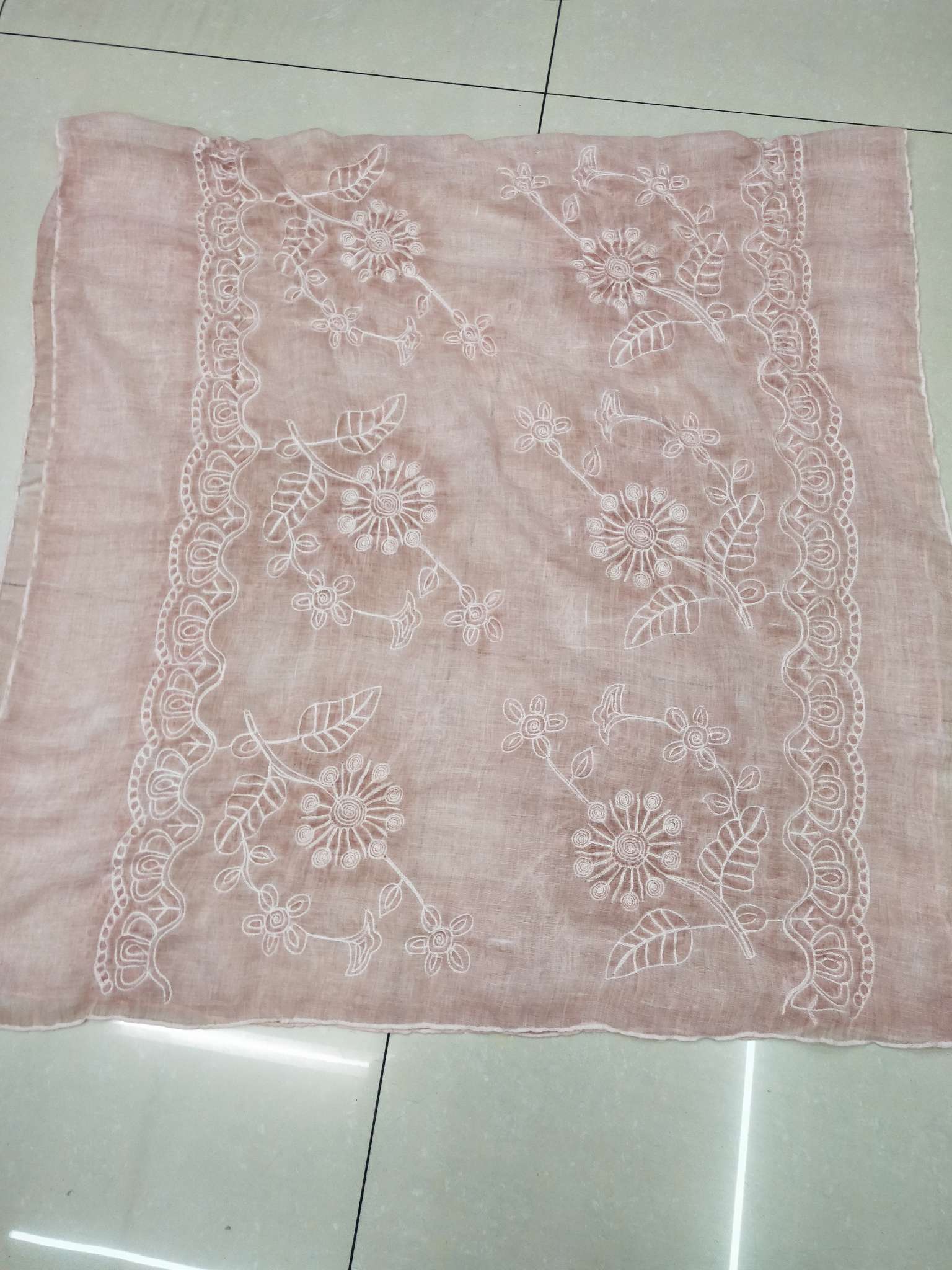 Stained Embroidered Scarf 9
