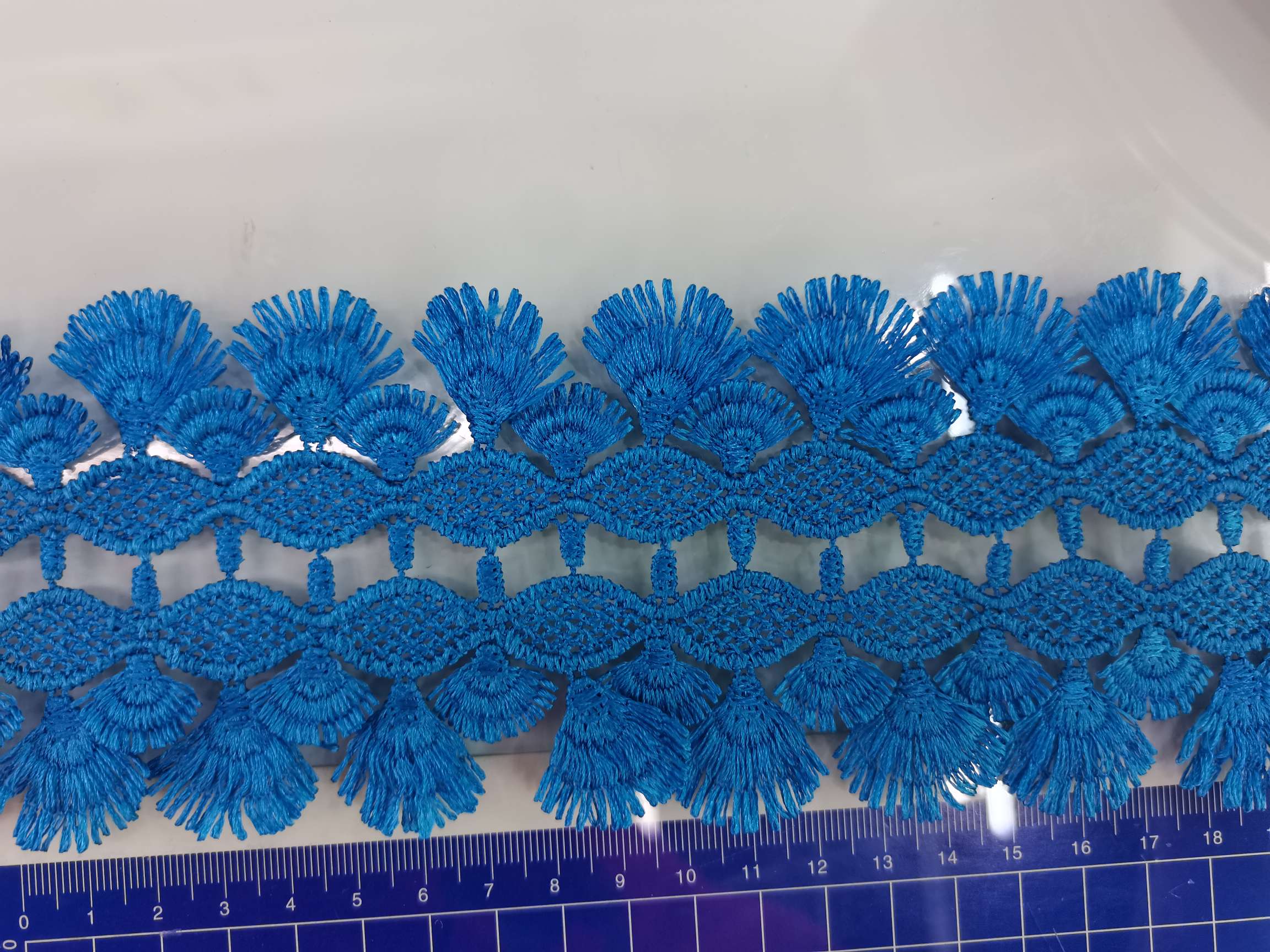 Wholesale of 2020 lace embroidery polyester new style barcode lace Specification image