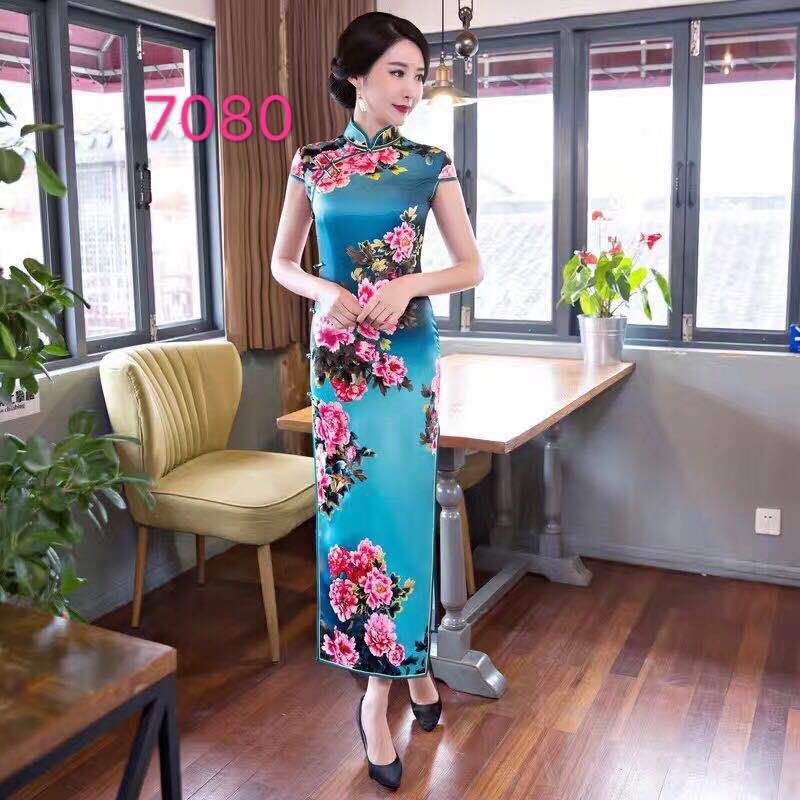 Silk Long Cheongsam