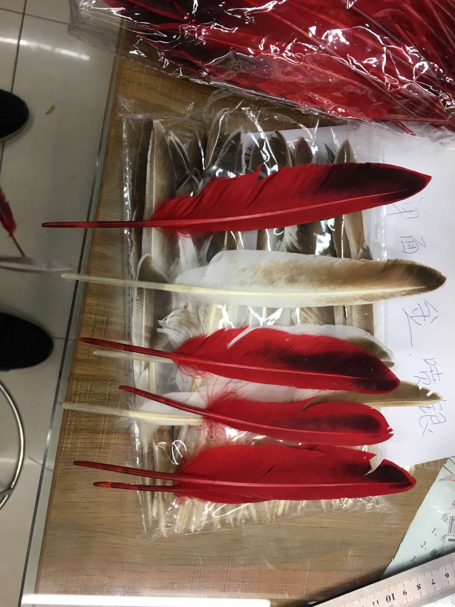 鹅毛，花鸭翅细节图