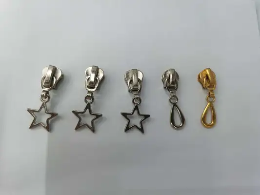 Shun Xin zipper No. 5 fancy pull-up metal nylon resin zipper head thumbnail