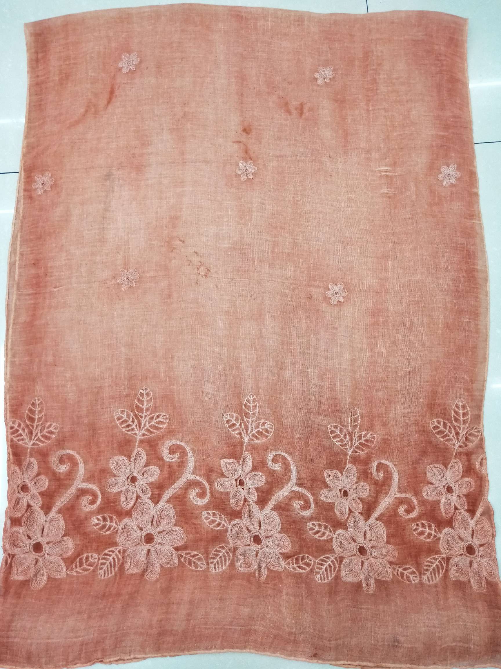 Stained Embroidered Scarf 13 undefined