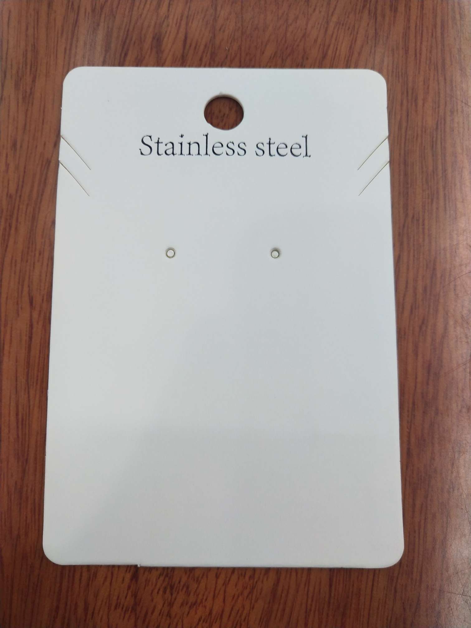 7×10 white card to film mounted 700g stainless steel bracelet necklace earring stud card thumbnail