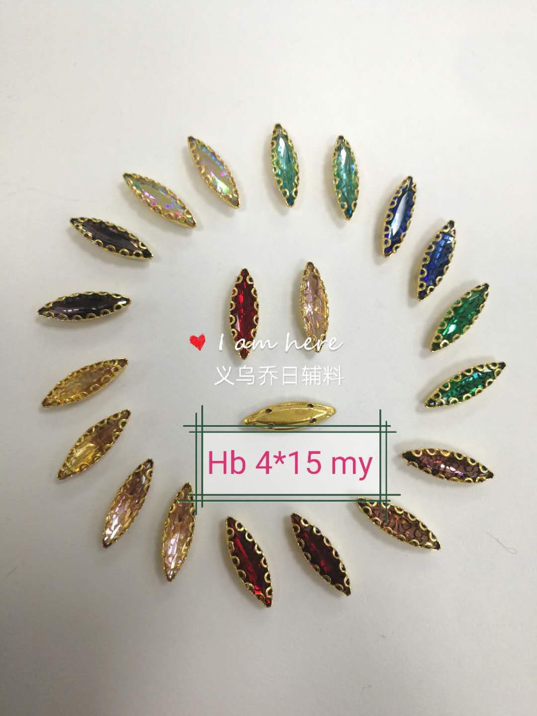 Georgey accessories flower claw drill glass drill horse eye drill hand sewing drill buckle DIY accessories4*15 thumbnail