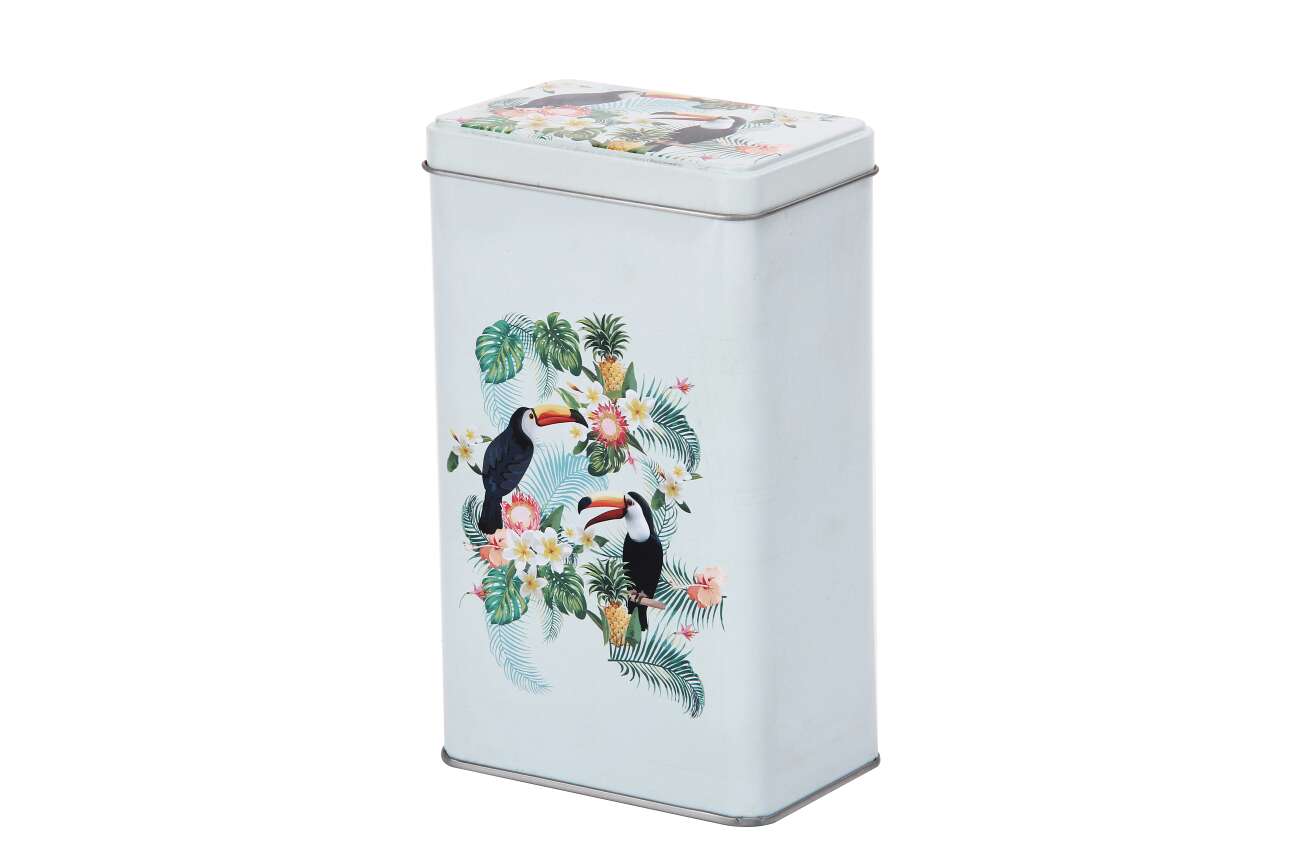 Toucan Square Tin Tin Storage Box 004-123 full figure