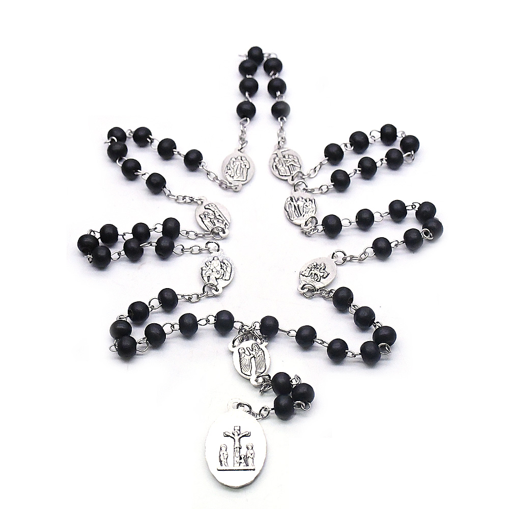 Seven road bitter like rosary necklace cross religious creative jewelry gifts gifts thumbnail