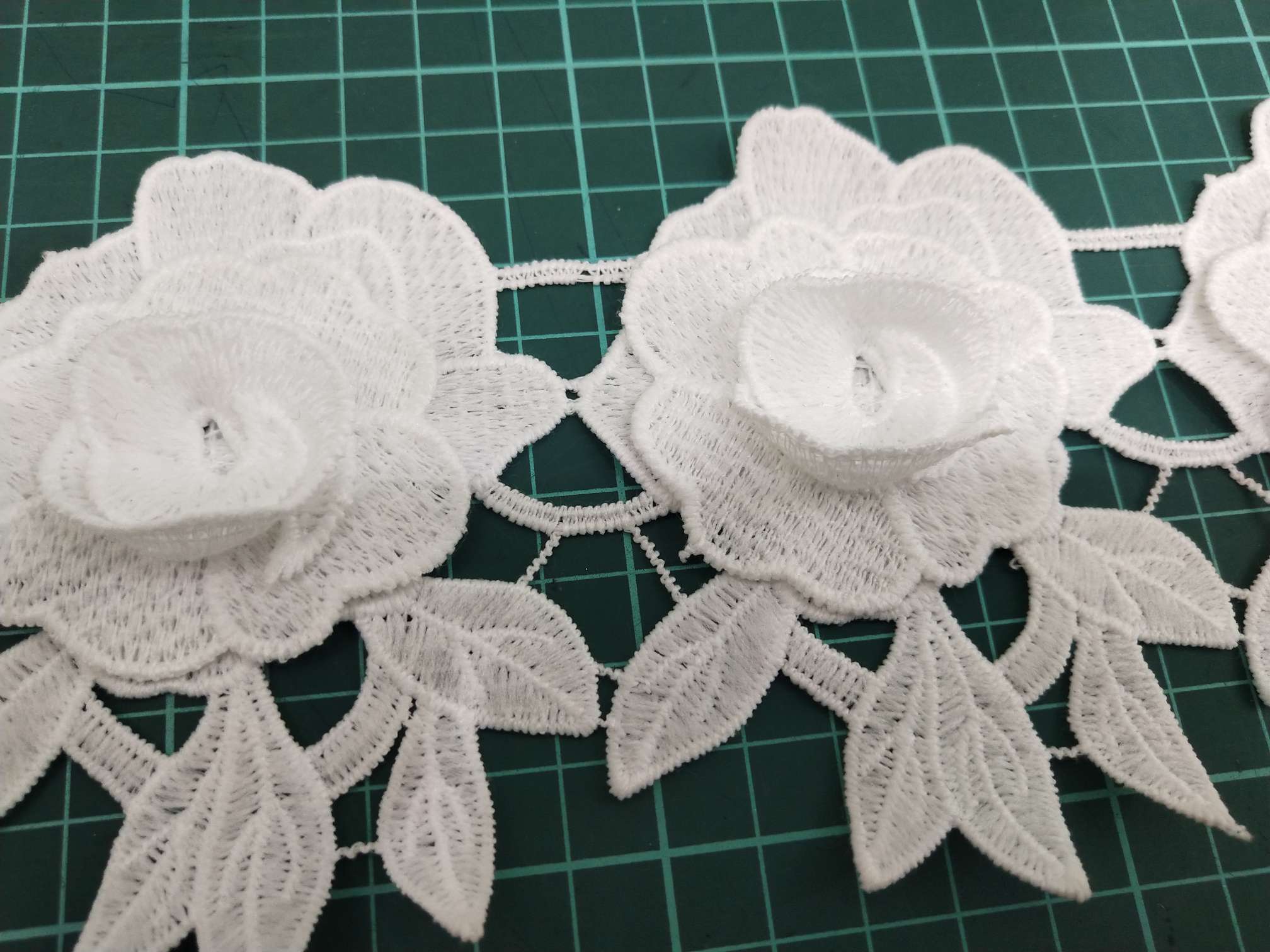Factory direct sales of new three-dimensional flower water-soluble lace with high-quality milk thread barcode Specification image