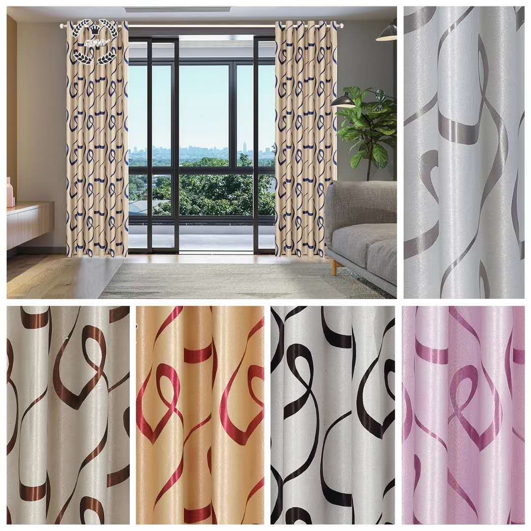 Wave cationic jacquard curtain
