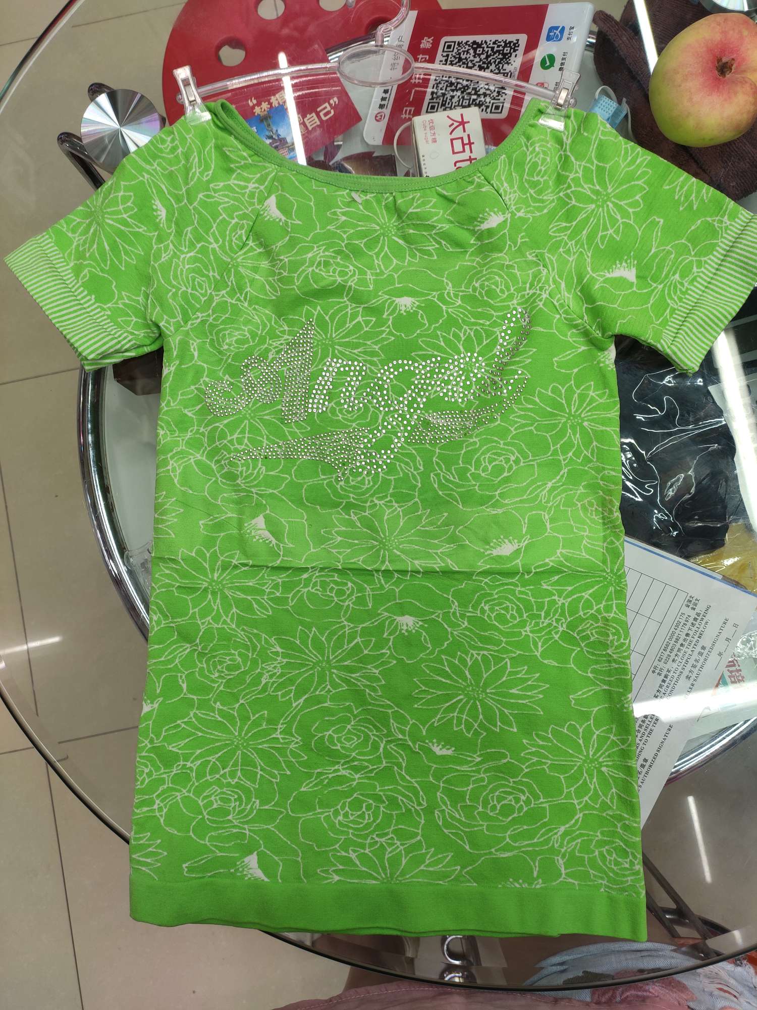 Short sleeves. Ironing makes clothes elastic. full figure