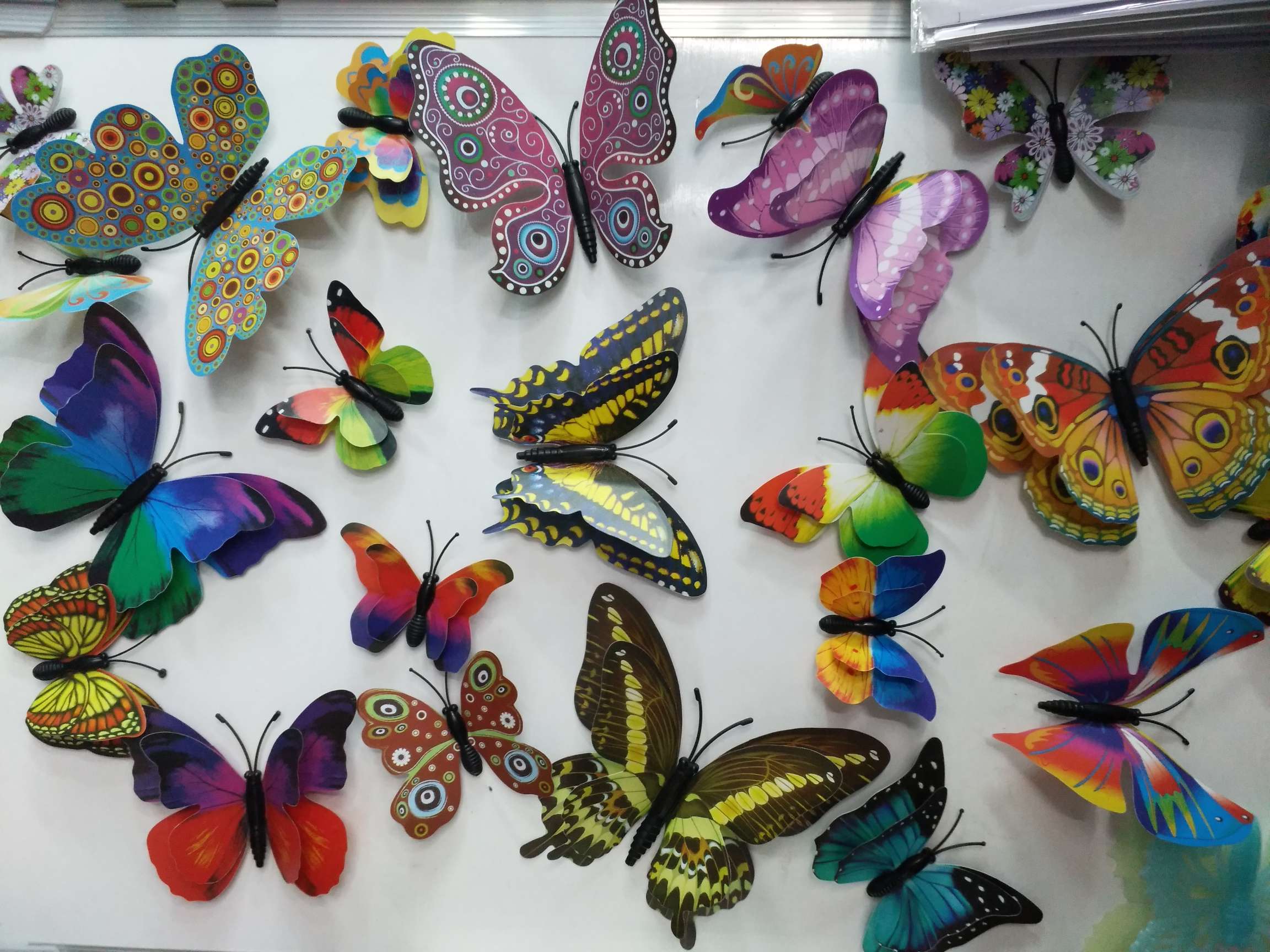 Wall 3D Three-Dimensional Simulation Butterfly Wall Paste Living Room Bedroom Wall Decoration Children's Room Sticker Refrigerator Sticker Self-Adhesive Application Scenario