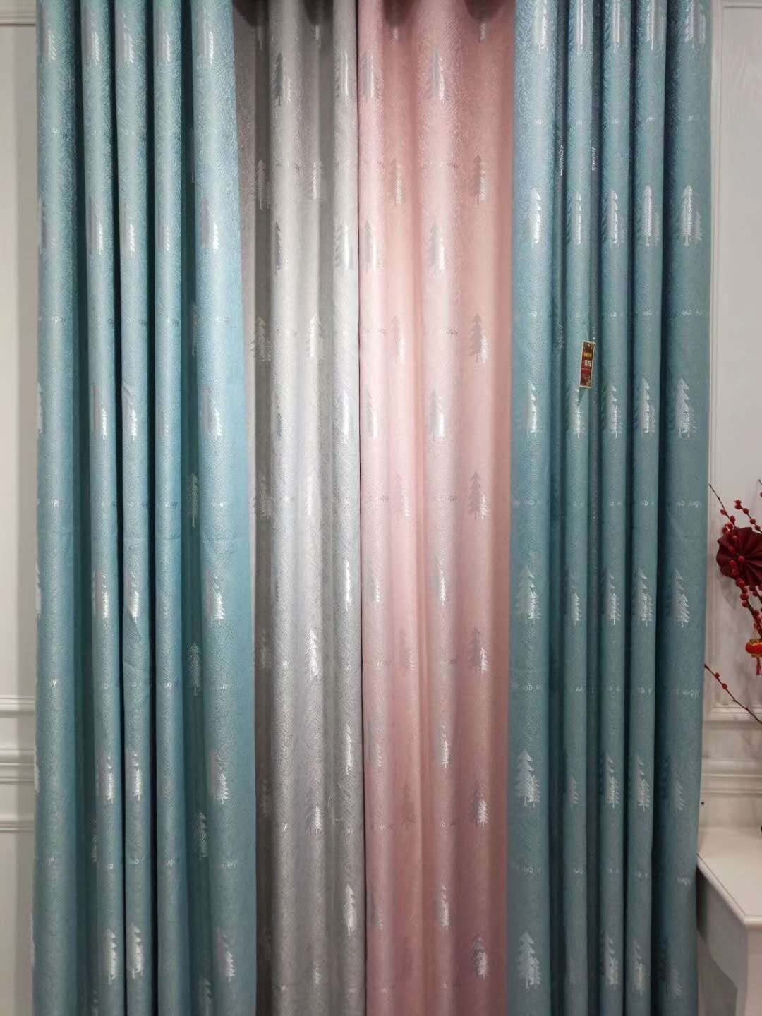 Diamond jacquard curtains