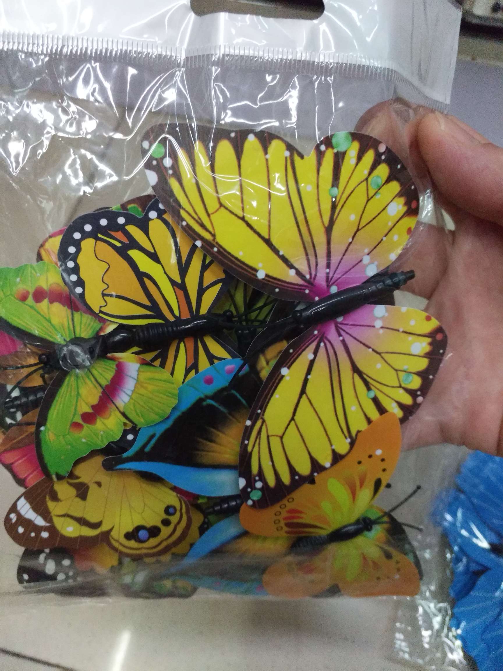 Wall 3D Three-Dimensional Simulation Butterfly Wall Paste Living Room Bedroom Wall Decoration Children's Room Sticker Refrigerator Sticker Self-Adhesive details Picture