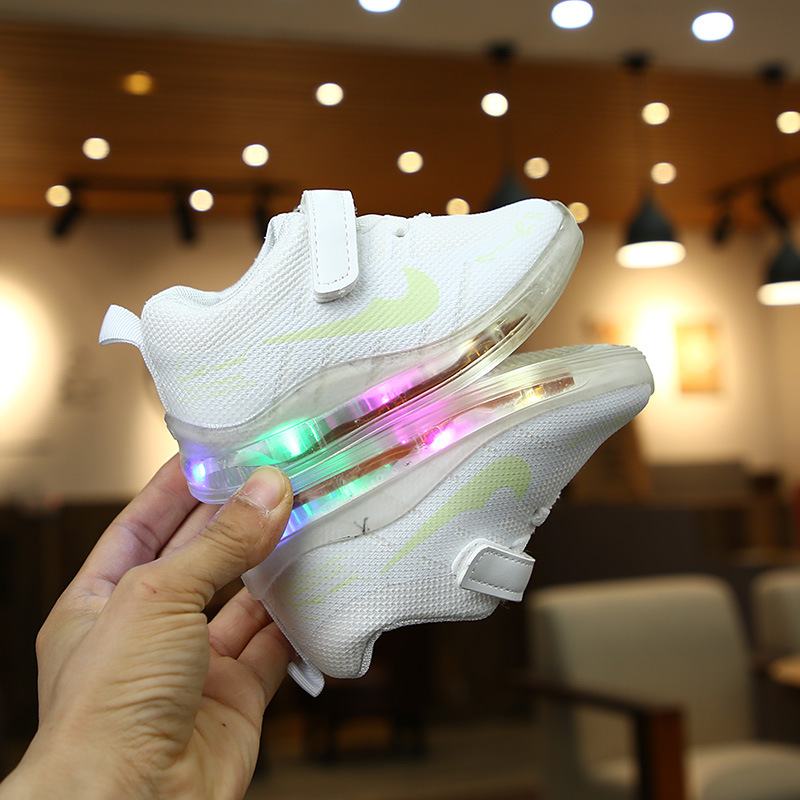 New 2020 Children's Sports Shoes Led Bright Light Mesh Men's And Women's Shoes Breathable Soft Sole Baby Factory Direct Sales Specification drawing