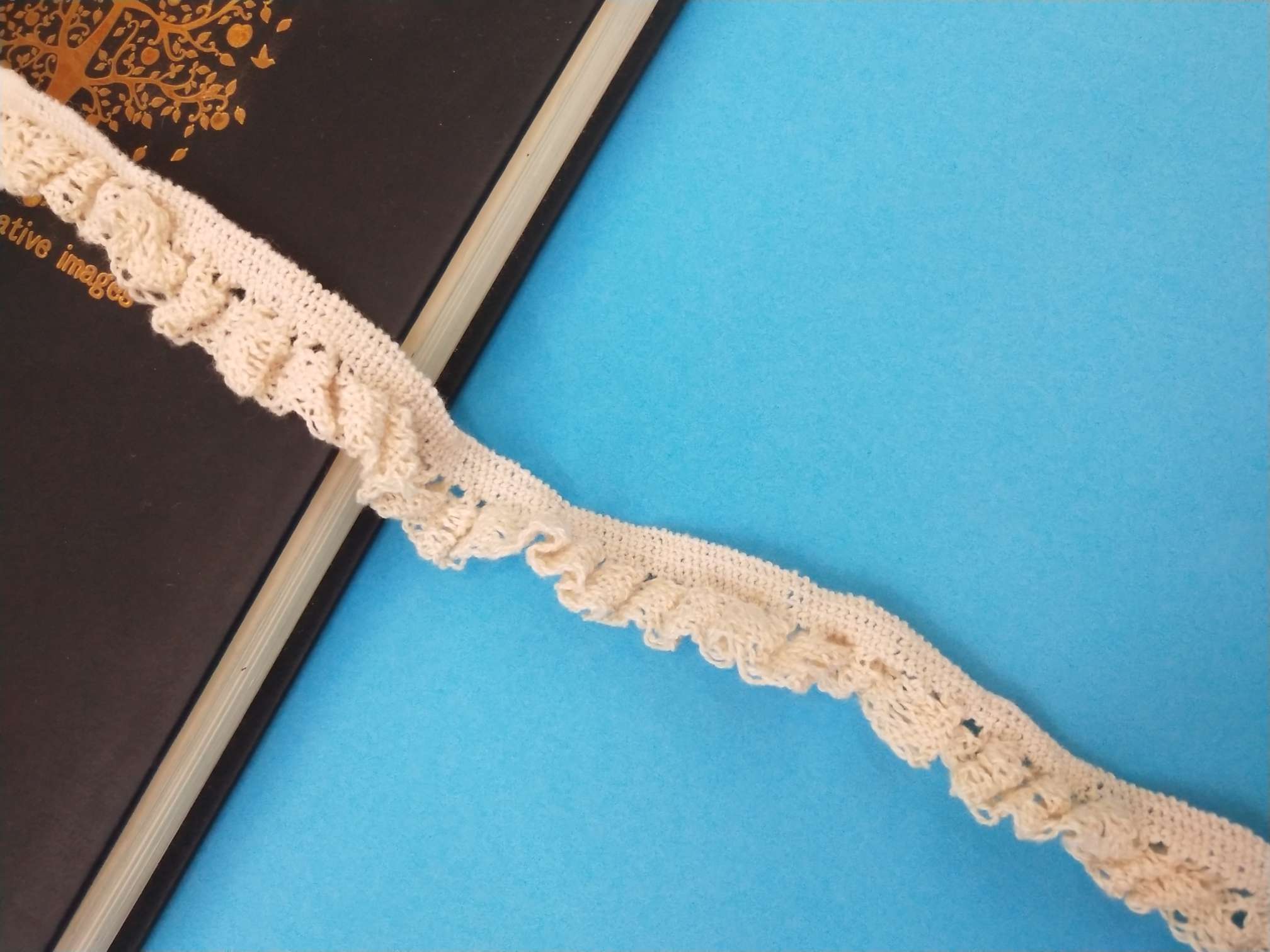 1087 elastic cotton thread lace