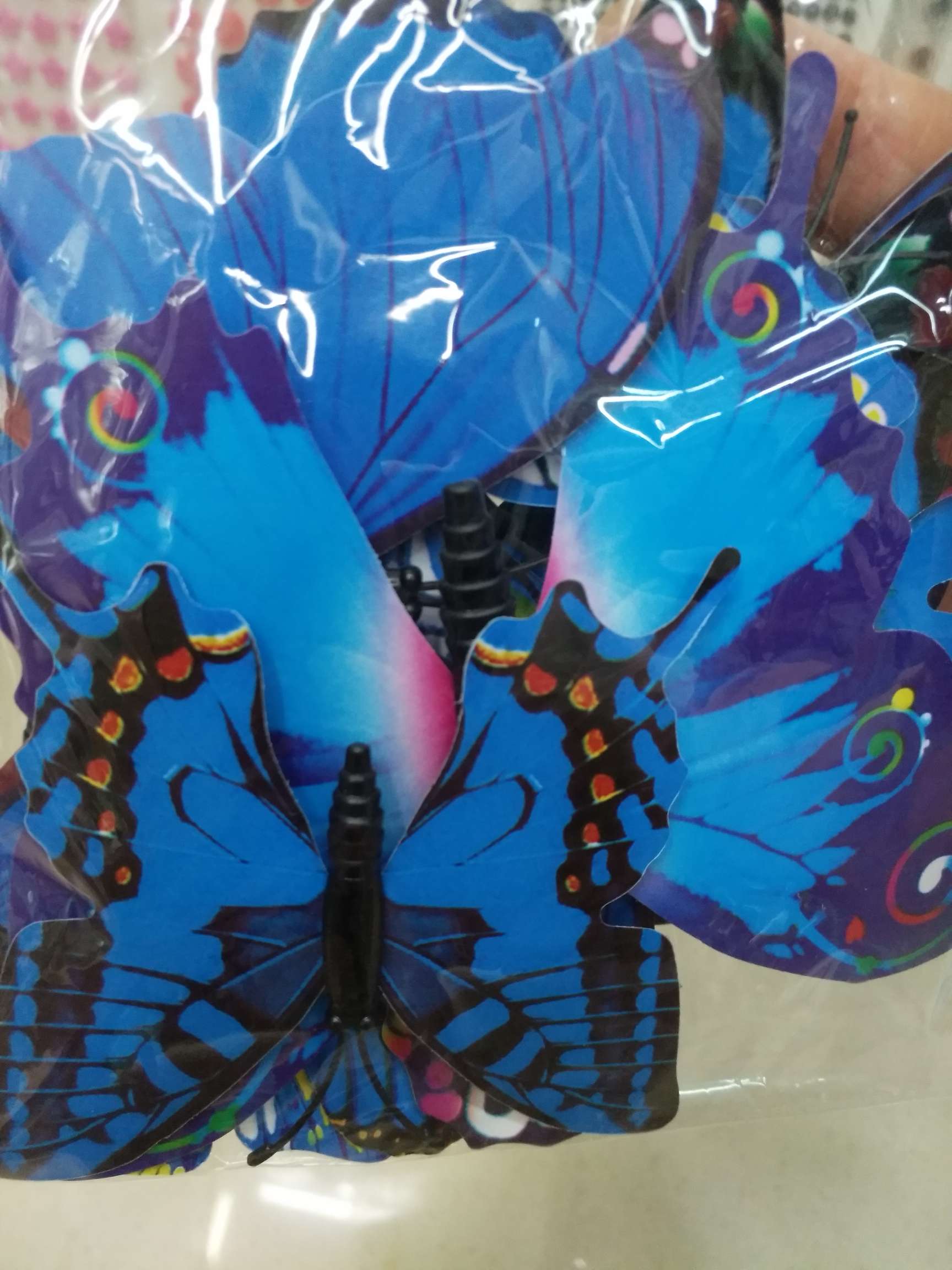 Wall 3D Three-Dimensional Simulation Butterfly Wall Paste Living Room Bedroom Wall Decoration Children's Room Sticker Refrigerator Sticker Self-Adhesive Specification drawing