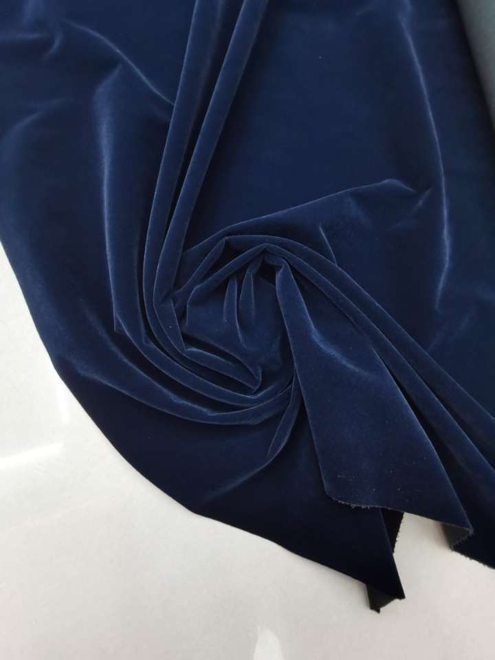 Azul marino terciopelo flocado tela arco clip de pelo accesorios de pelo web simple jovencita tocados