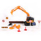力利儿童玩具 惯性工程车 四合一挖掘机套装 32522图