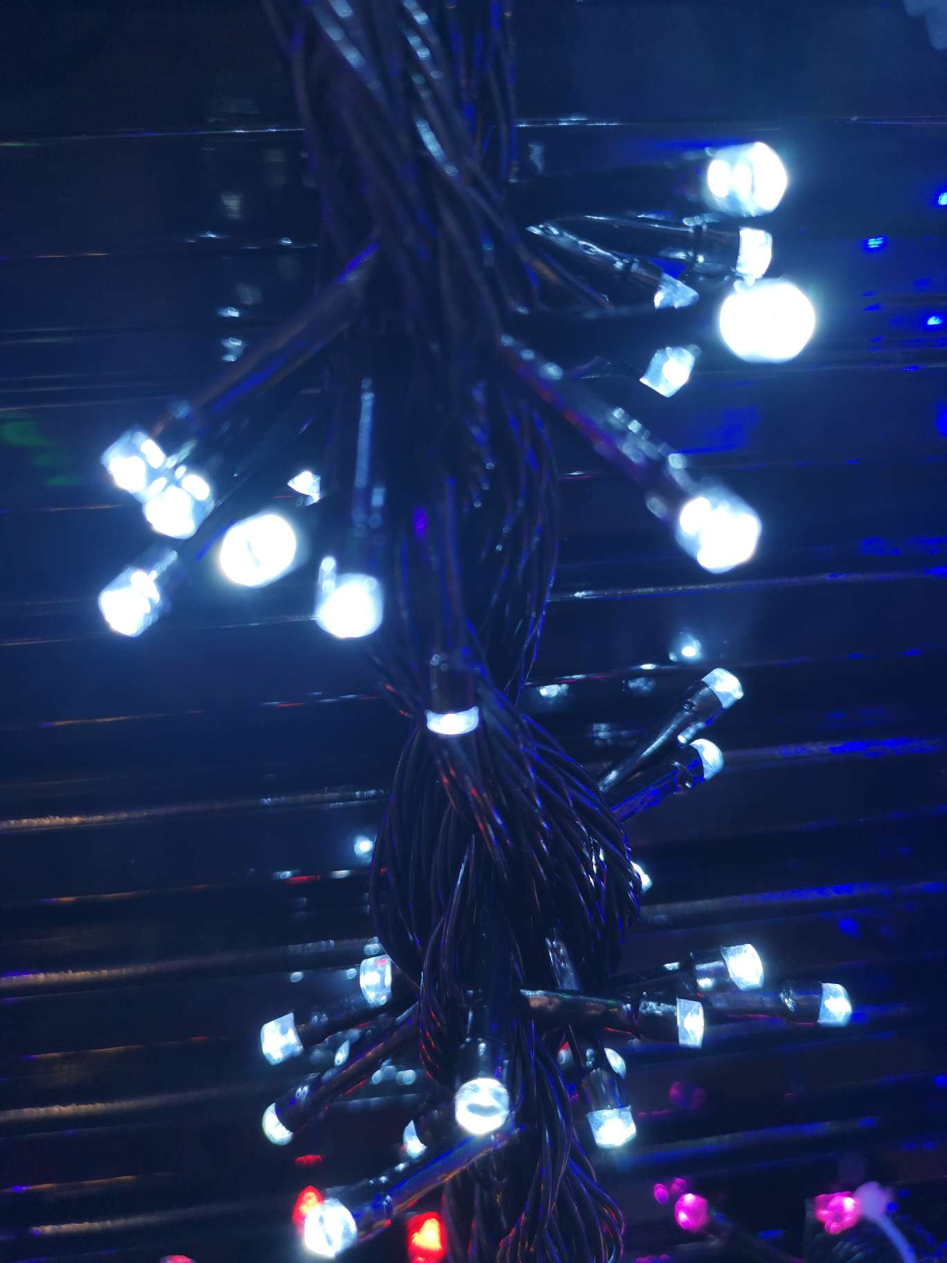 100 black LED white light 9 m